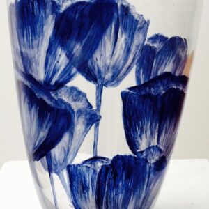 Vaas tulpen blauw 004